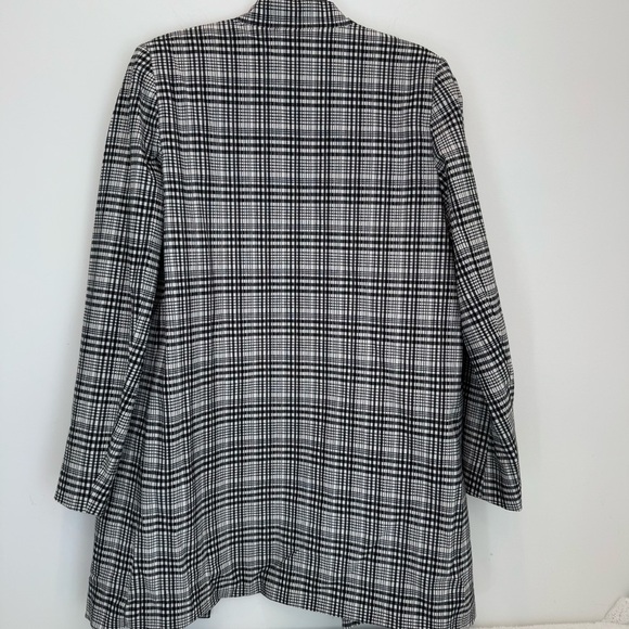 Classic Carolina Belle Black & White Plaid Open Front L Jacket Size L - Picture 6 of 8